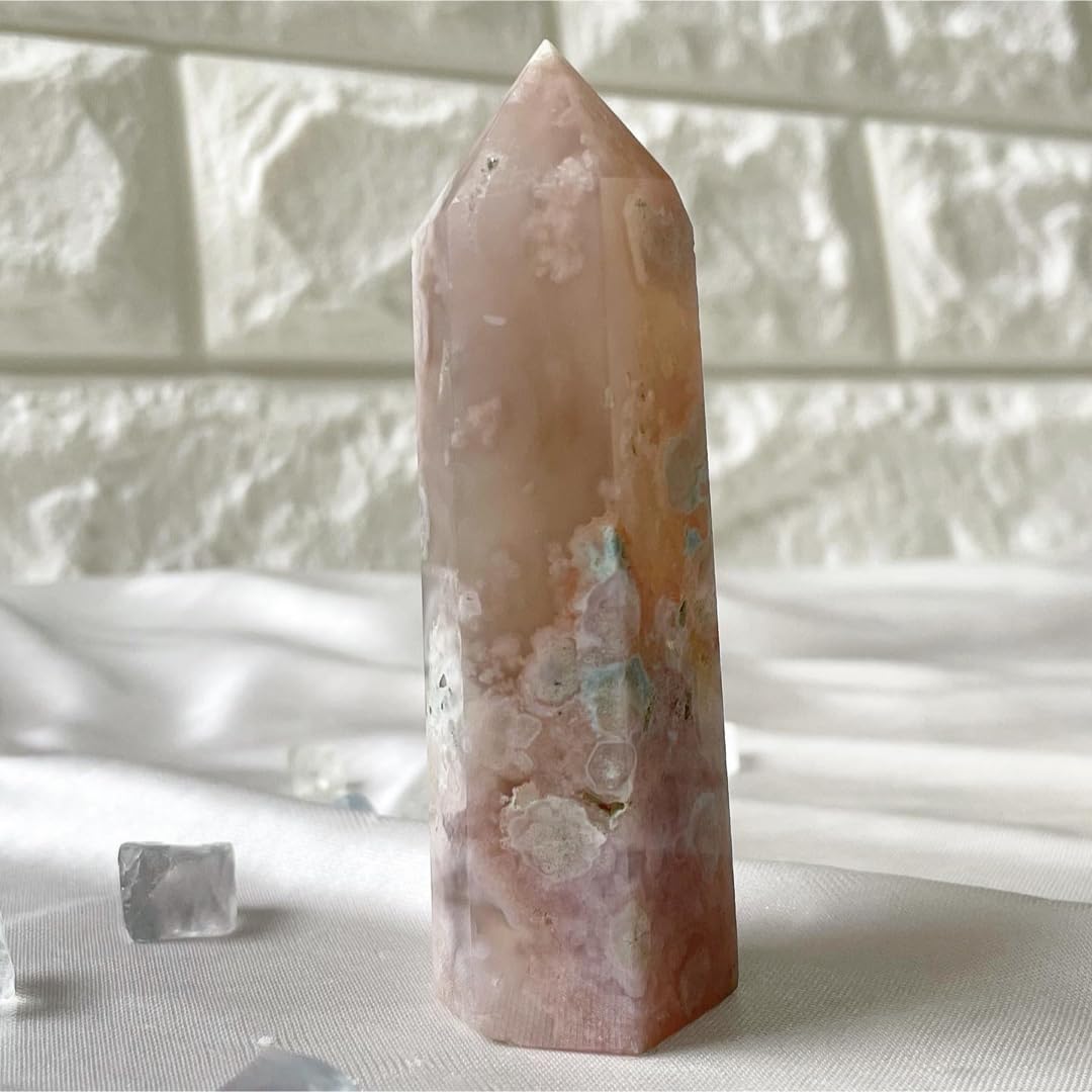 J⭐️月⭐️チェリーブロッサム⭐️ピンク⭐️桜瑪瑙⭐️花瑪瑙⭐️フラワーアゲート⭐️水晶⭐️恋愛 Amazon.co.jp: 蛍光効果のある瑪瑙 桜瑪瑙 チェリーブロッサム